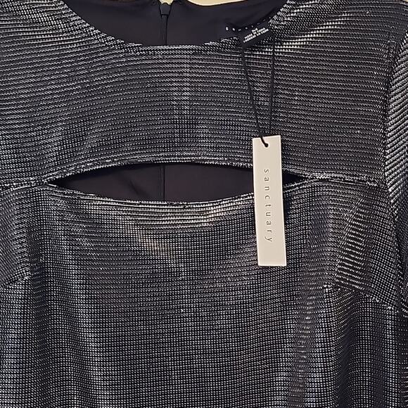 NEW Sanctuary Night Disco Cutout Metallic Dress - Picture 5 of 10